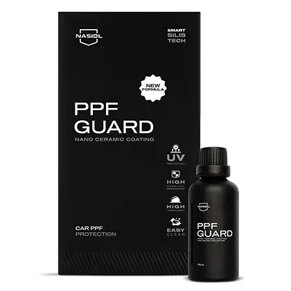 Nasiol(ナシオール)PPF GUARD NEW FORMULA正面から見た箱と容器